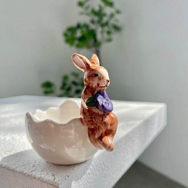 うさぎ ウサギ 兎 ラビット 動物雑貨 小物入れ エッグカップ