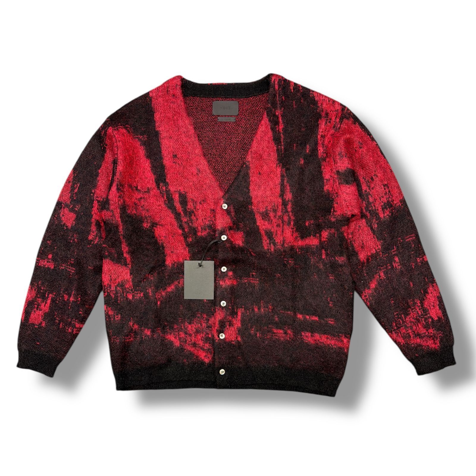 参考上代48400円 未使用 YOKE 24AW JACQUARD MOHAIR CARDIGAN 