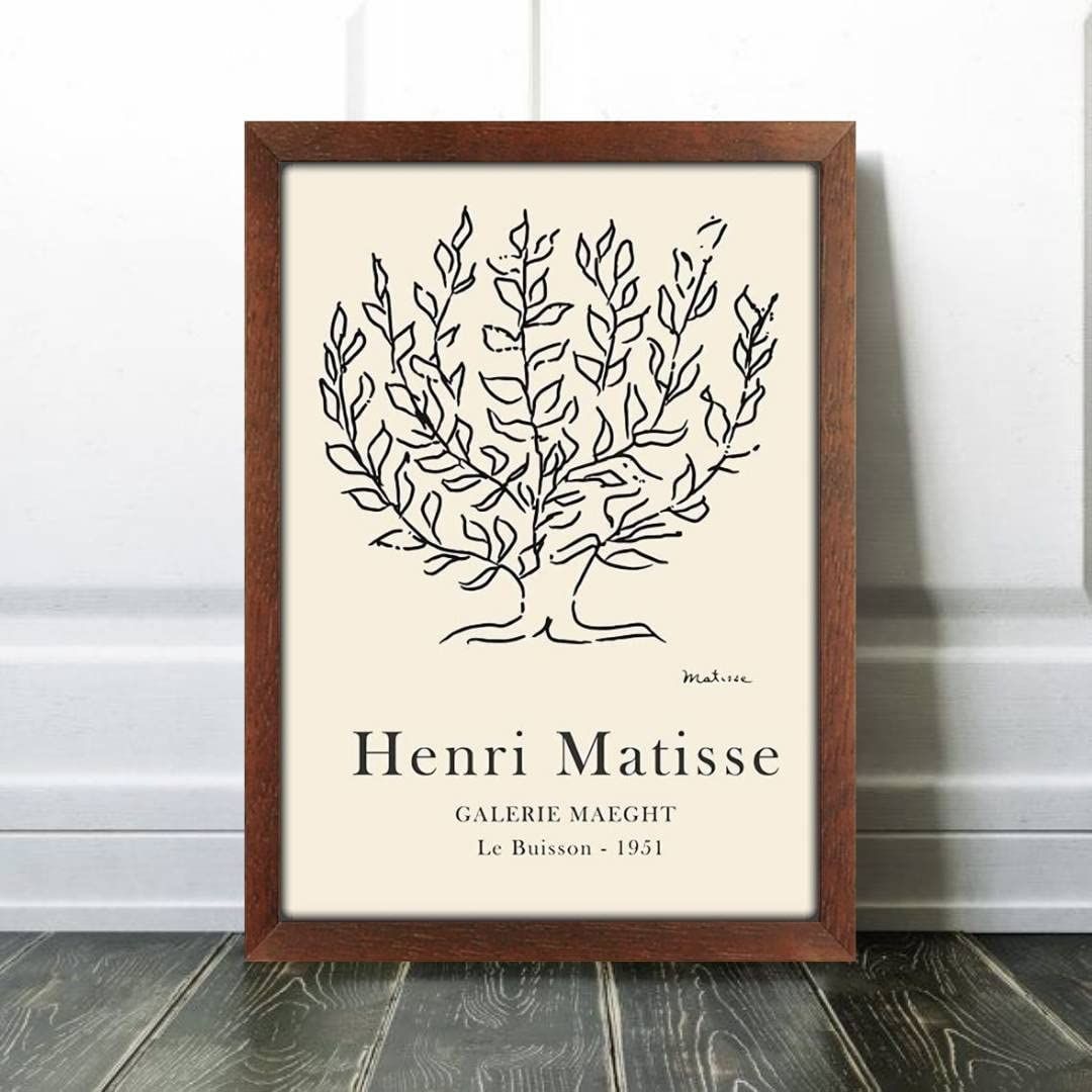 A4サイズ フレーム付き 低木 アートポスター ポスターaoipro アンリ