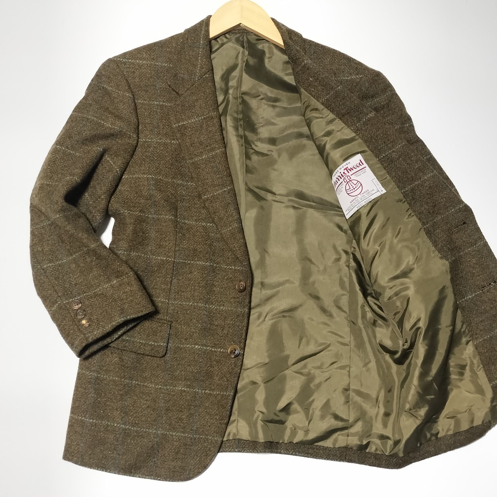 美品　J.PRESS Harris Tweed ツイード　ウールジャケット　M J.PRESS × Harriss Tweed ウール チェック ツイード ジャケット T156 S