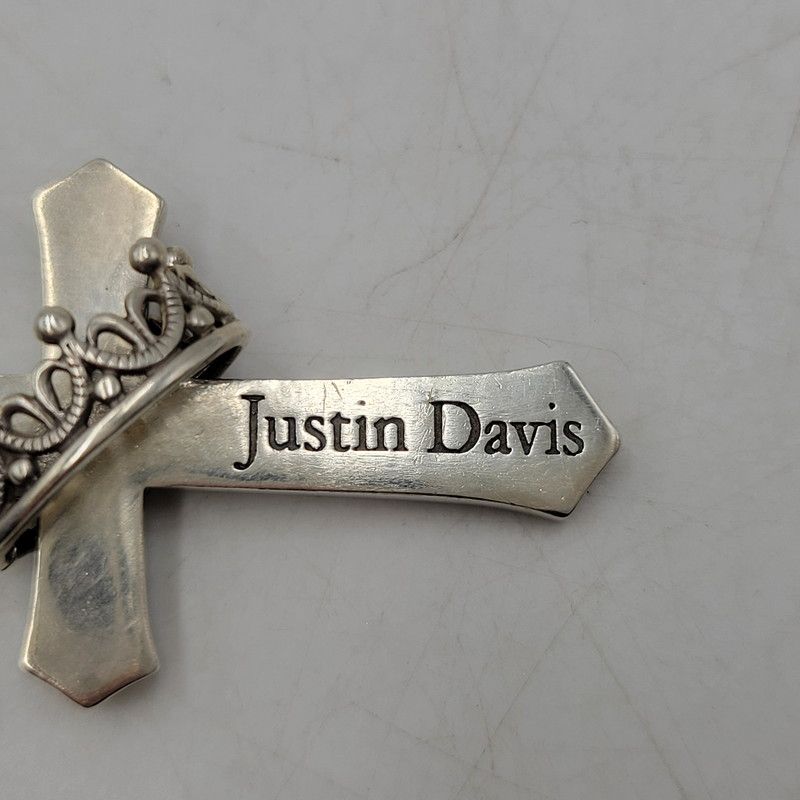 中古品】Justin Davis ジャスティンデイビス CROSS WITH CROWN STONE
