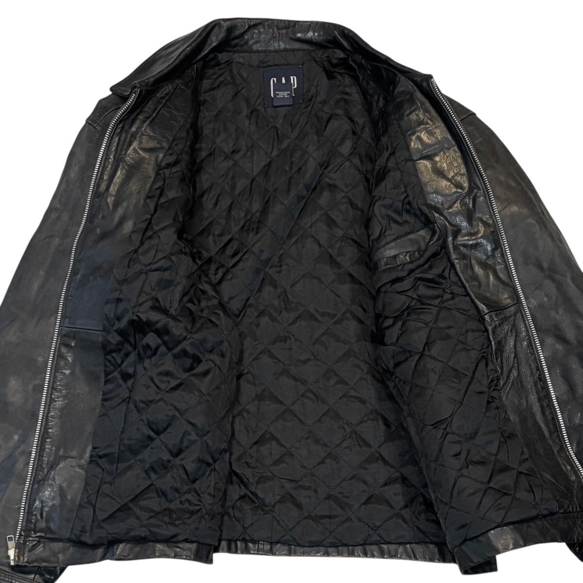 90s~00s OLD GAP Leather JKT オールドギャップ レザージャケット M 黒