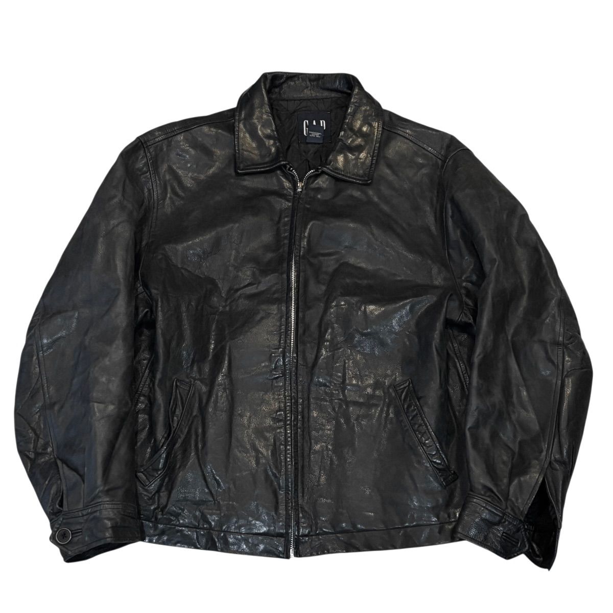 90s~00s OLD GAP Leather JKT オールドギャップ レザージャケット M 黒