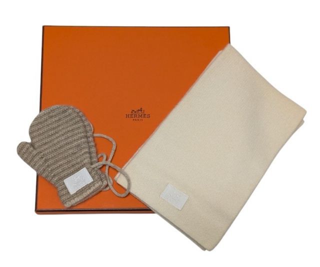 エルメス　HERMES 　未使用　マフラー　ベビー　赤ちゃん　カシミヤ HERMES（エルメス） 未使用 マフラー 箱付 タグ付 カシミヤ 100