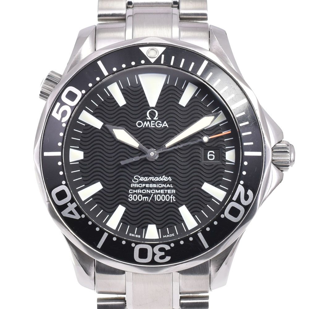 オメガ OMEGA 2254.50 シーマスター300 M デイト クロノメーター 自動巻き メンズ 箱 保証書付き H 144944