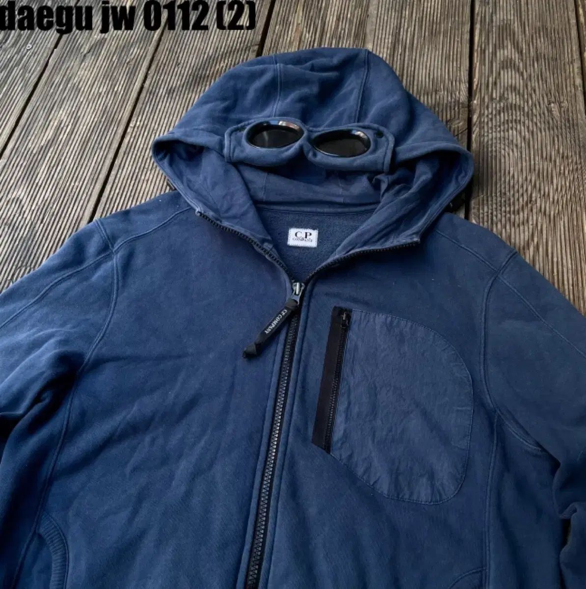 C.P. COMPANY シーピーカンパニー ゴーグル ジップアップ フーディー ネイビー S