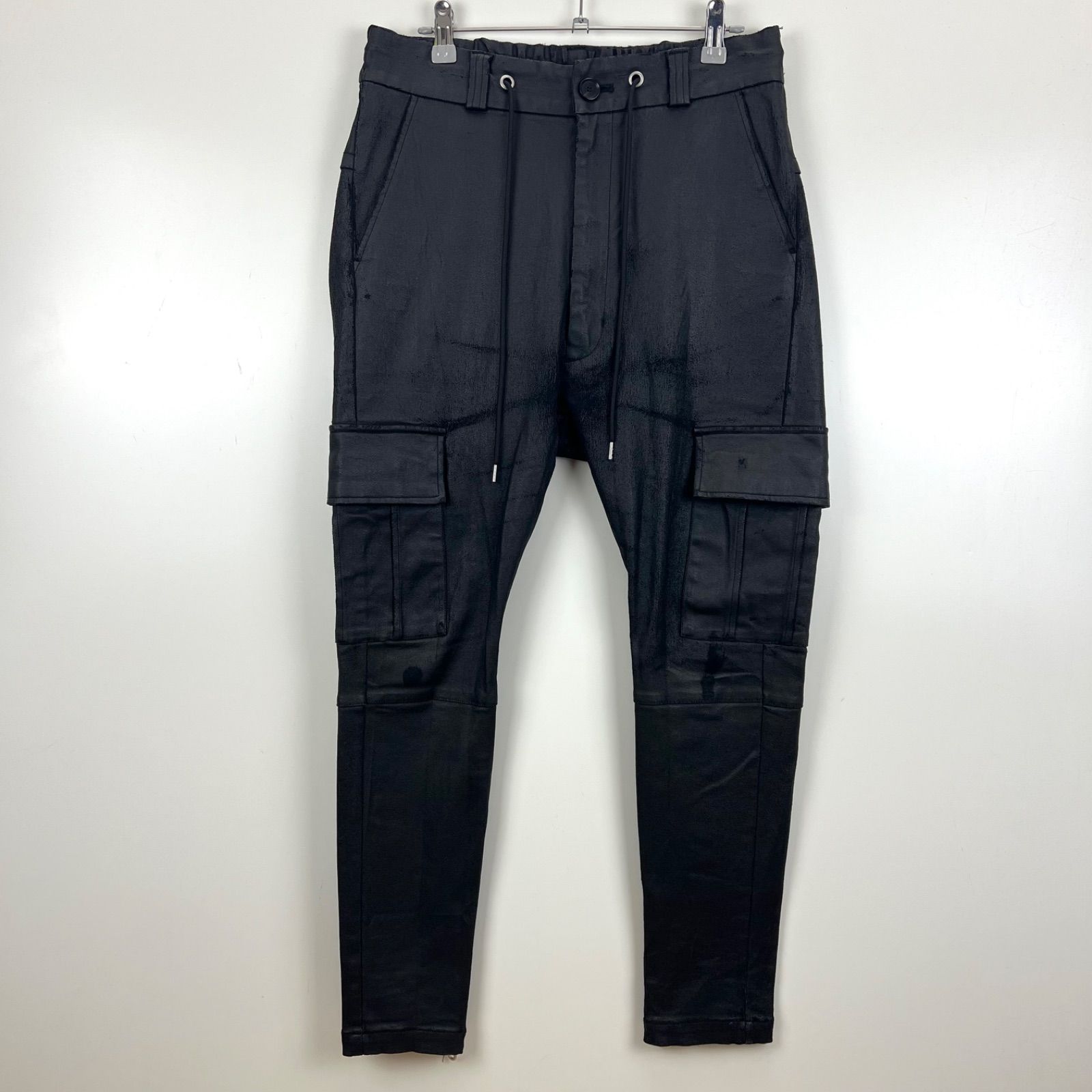 新品未使用】NO ID.　Sarrouel Skinny Cargo Pants NO ID. BLACK 2022aw coating sarouel skinny cargo pants 2 451006