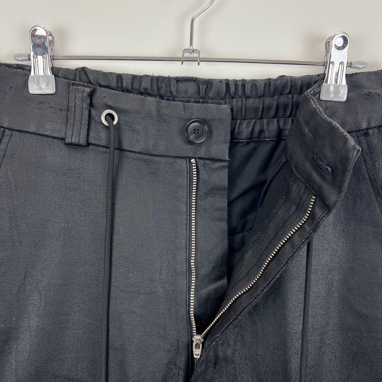 NO ID. BLACK 2022aw coating sarouel skinny cargo pants 2 451006