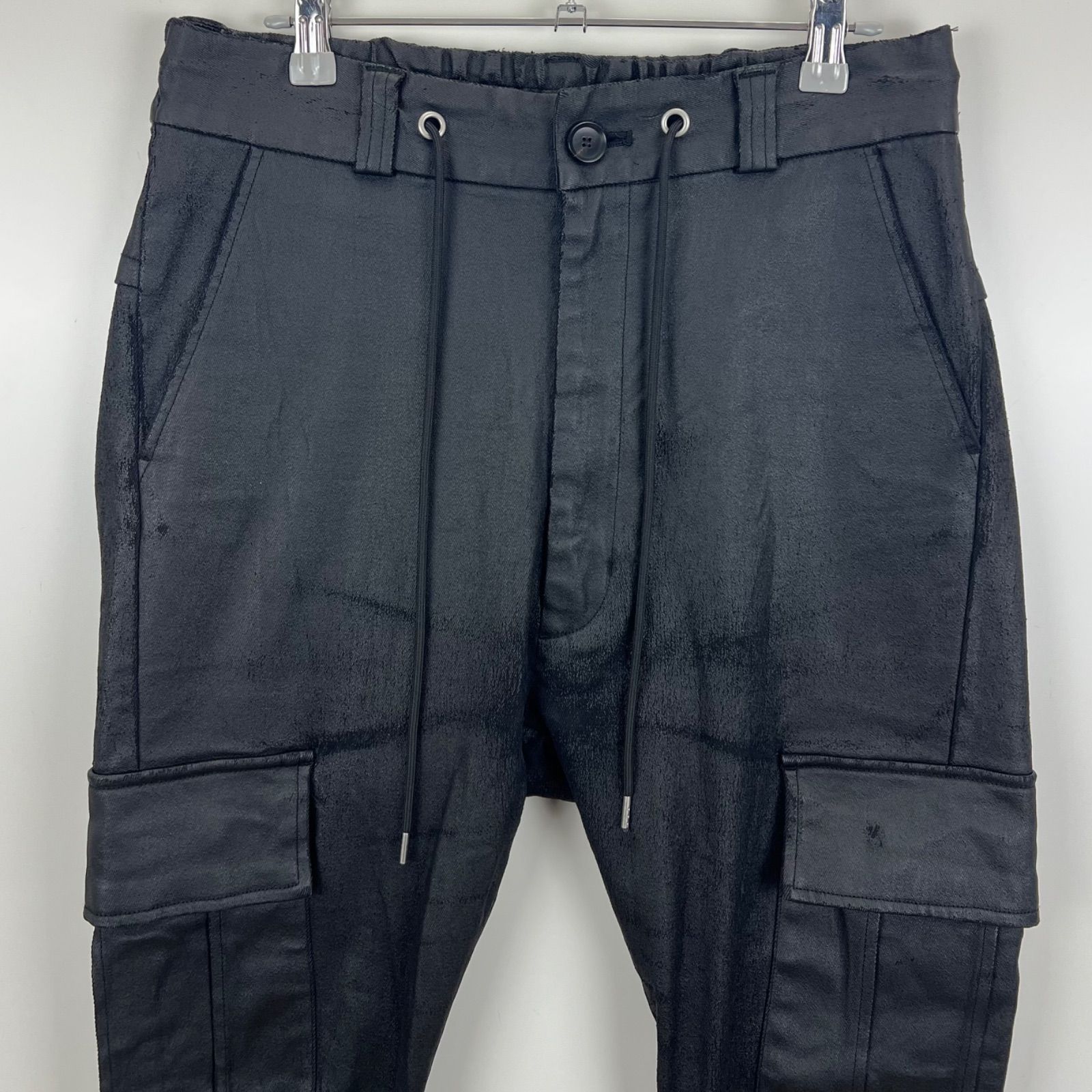 NO ID. BLACK 2022aw coating sarouel skinny cargo pants 2 451006