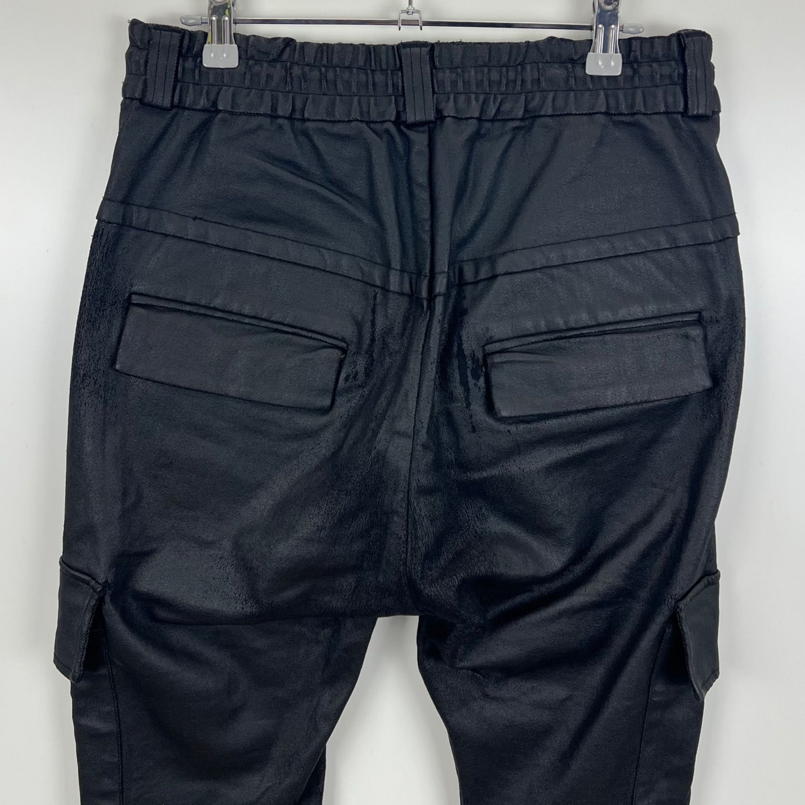 NO ID. BLACK 2022aw coating sarouel skinny cargo pants 2 451006