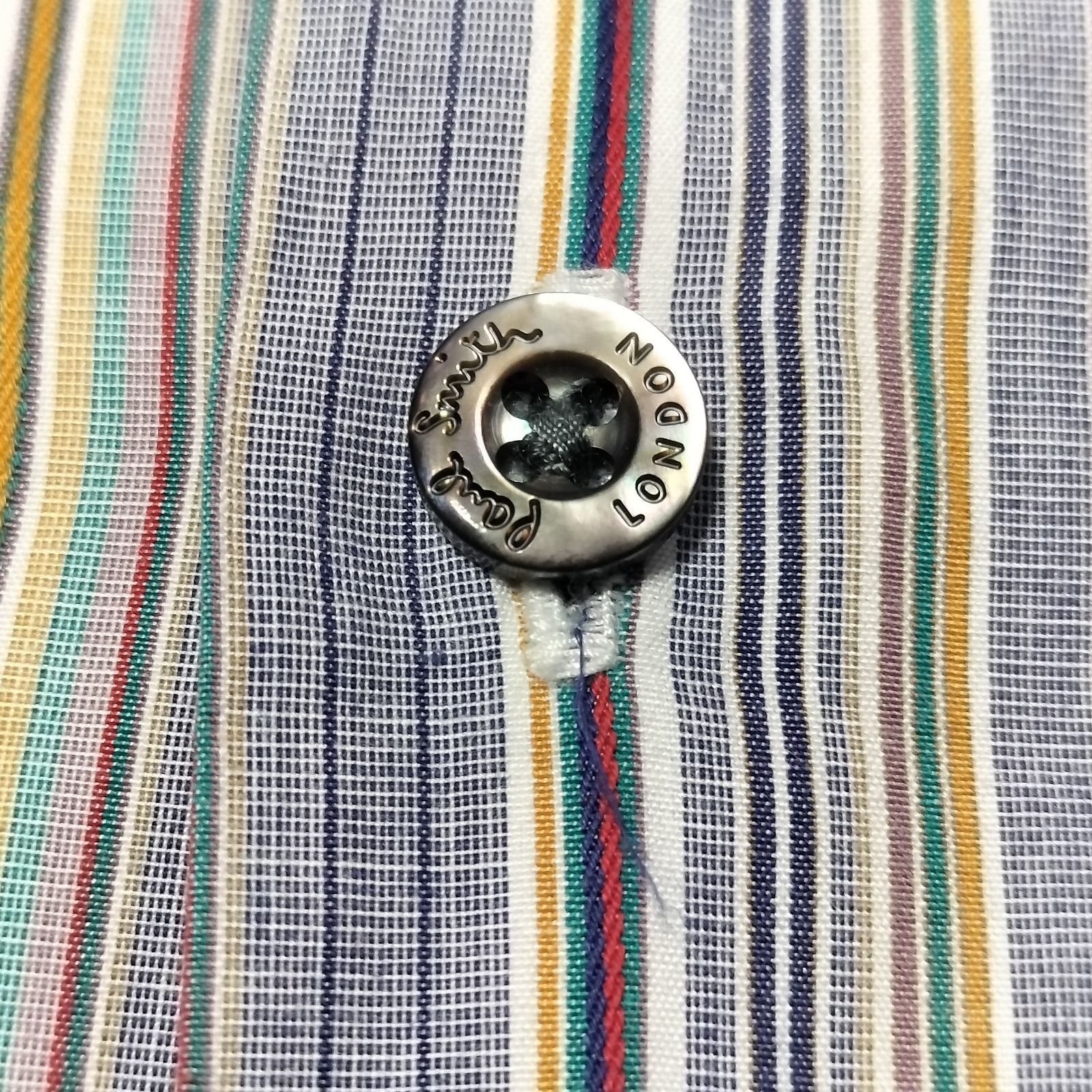 美品】Paul Smith LONDON マルチストライプ コットン 長袖シャツ XL