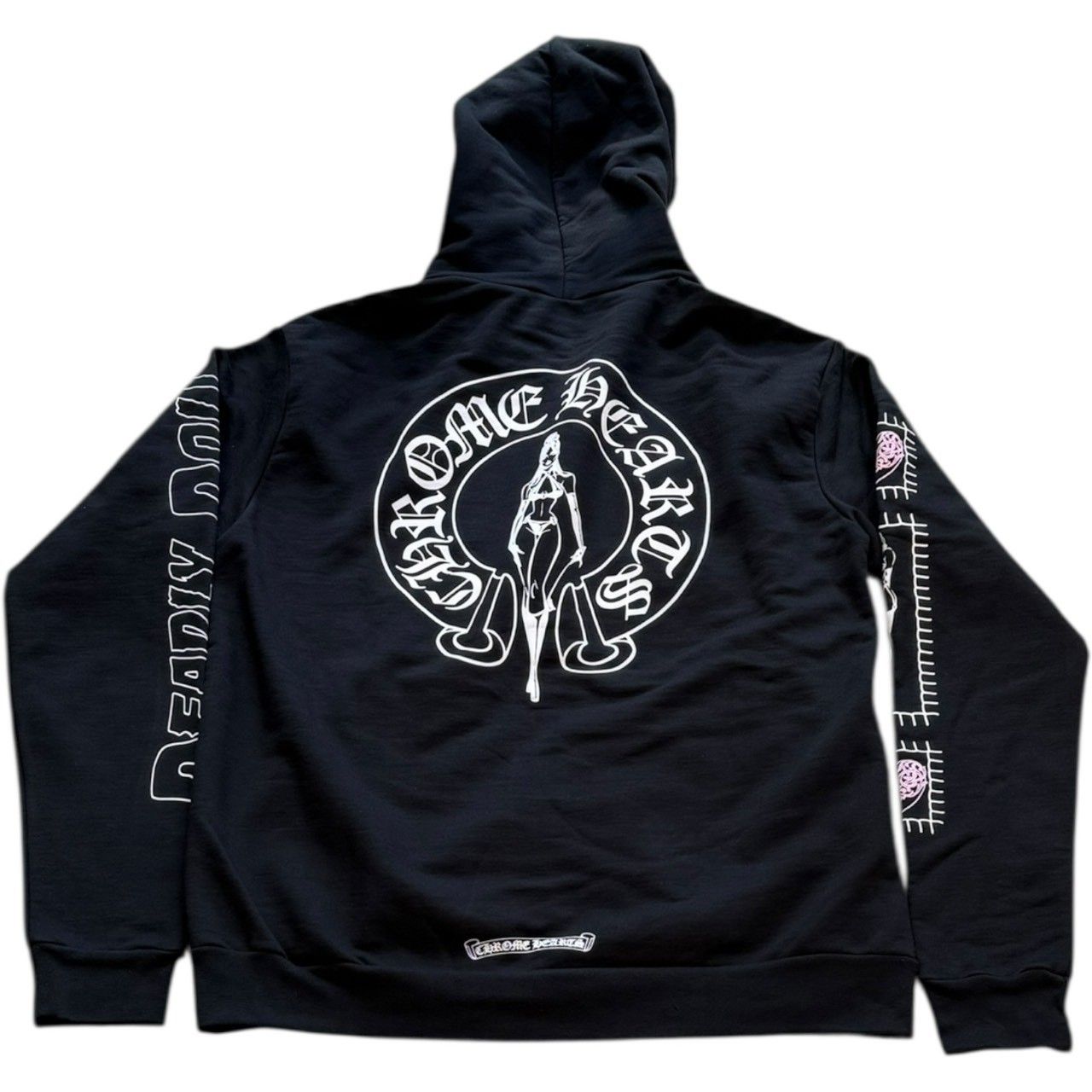 Chrome Hearts DEADLY DOLL ZIP UP HOODIE BLACK M ♥品