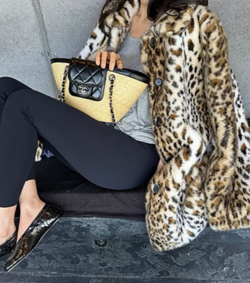 ラバンバルン ヒョウ柄 レオパード ハーフコート