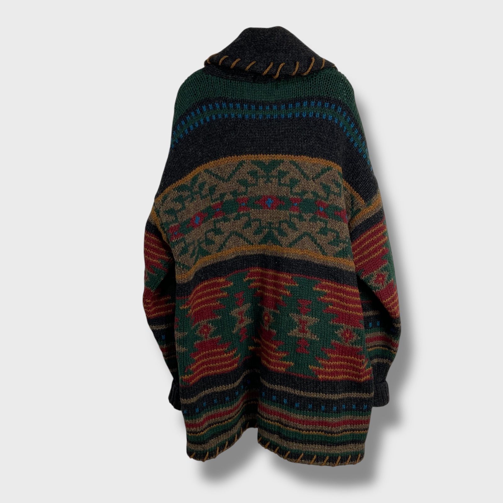 ☆Woolrich☆ウールリッチ☆ネイティブ柄ショールカラーカーディガン 