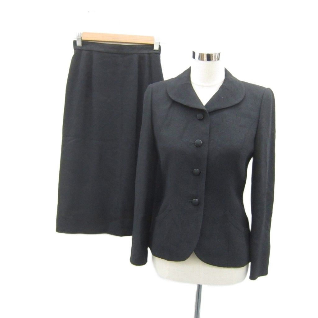 ジュンアシダ jun ashida スーツ セットアップ 上下 7 黒 ブラック