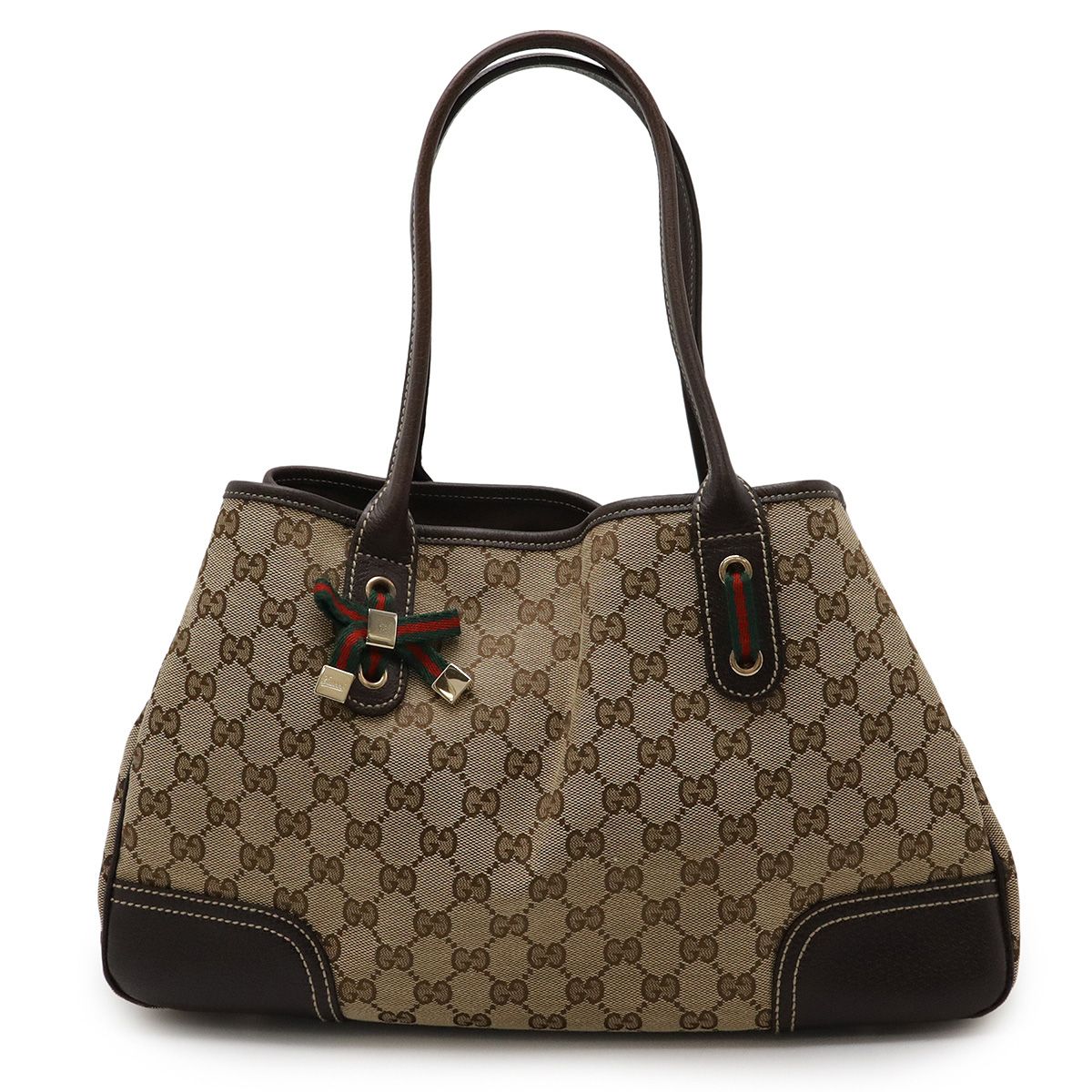 GUCCI グッチ プリンシーライン GGキャンバス リボン トートバッグ 