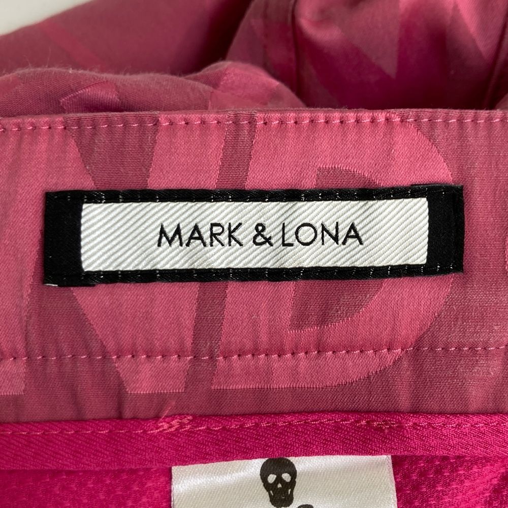 サイズ：36 MARK&LONA マークアンドロナ ストレッチパンツ ロゴ総柄
