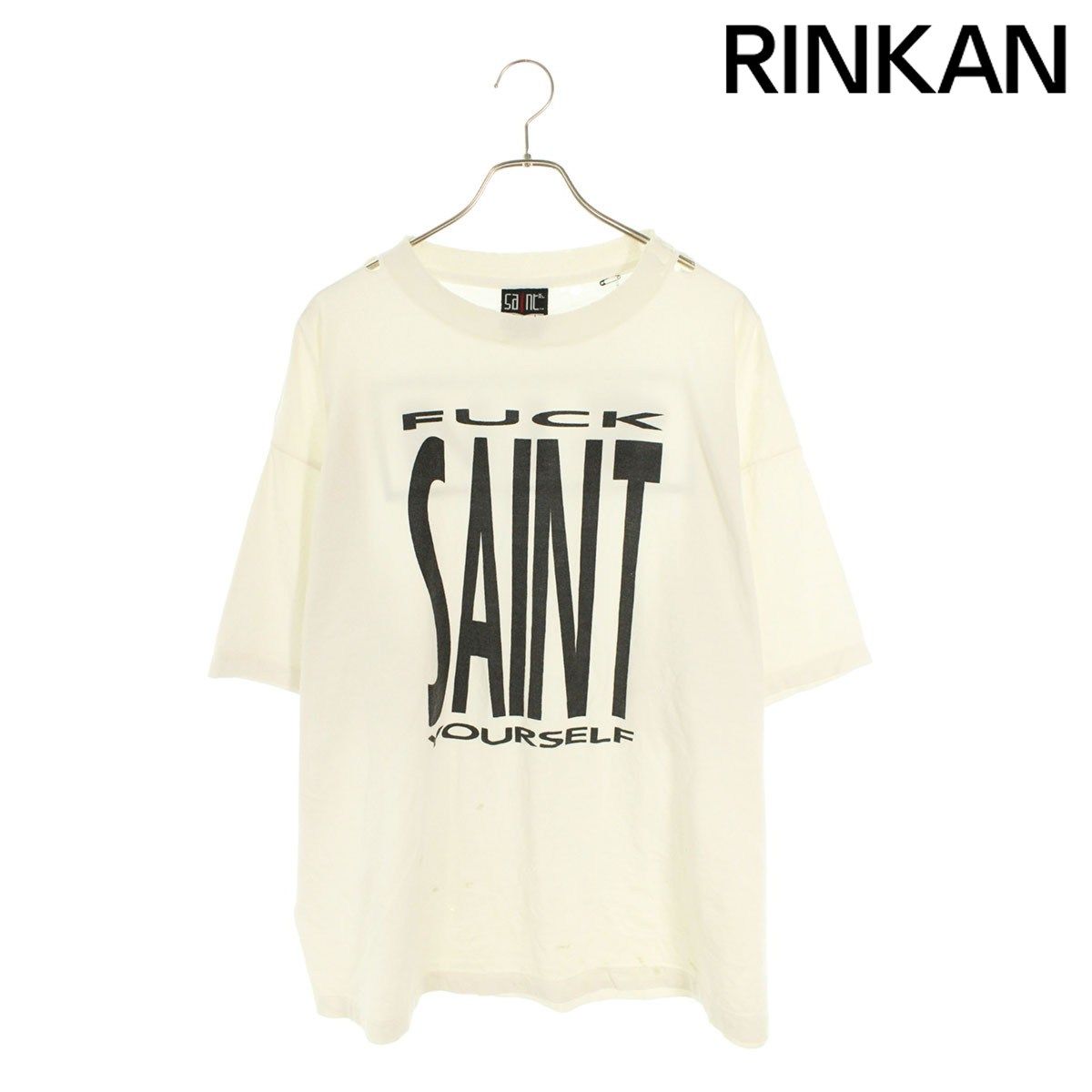 セントマイケル 25 SS SM-HR 8-0000-020 ヴィンテージ加工Tシャツ メンズ XXL