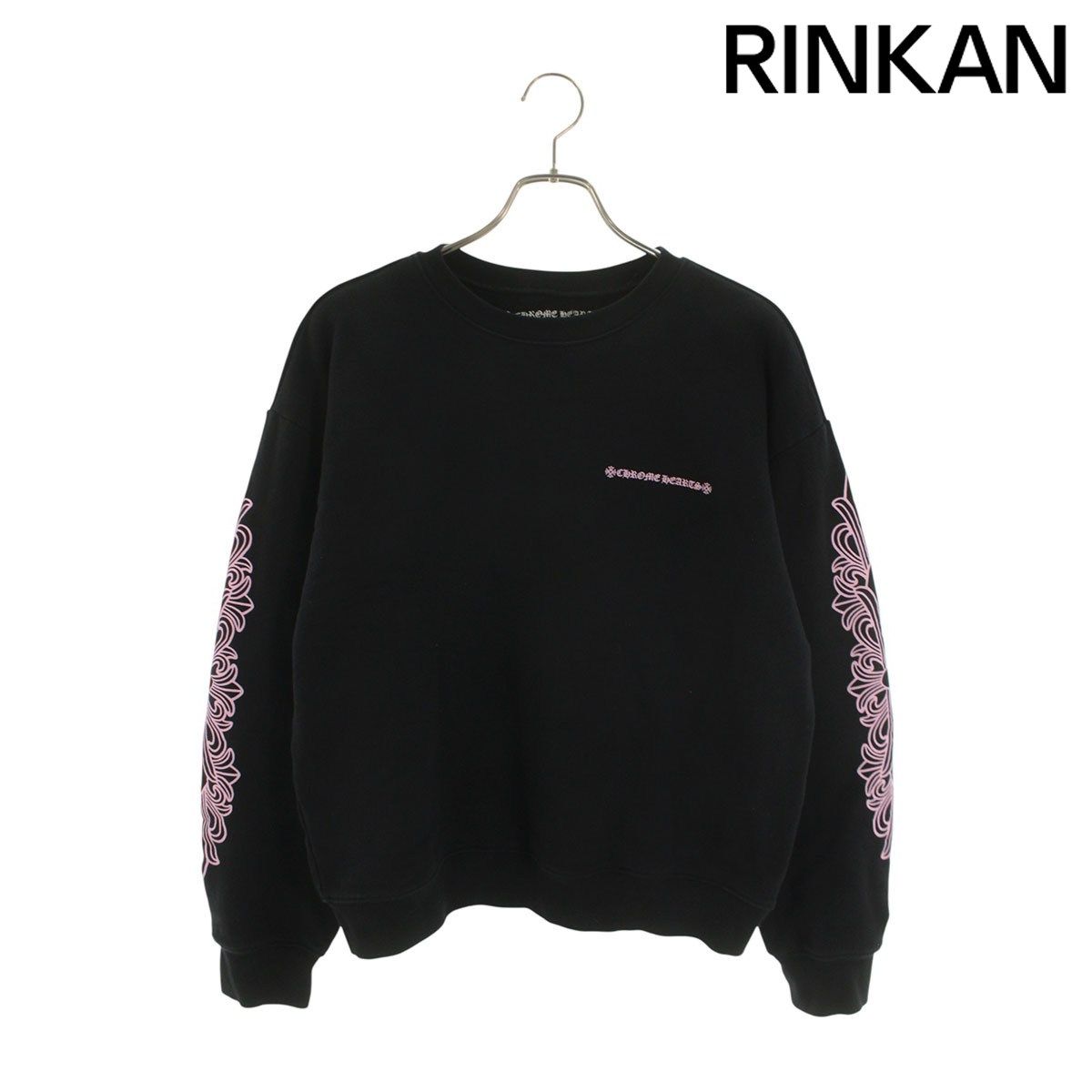 クロムハーツ SWTSHRT PLVR 袖フローラルバックロゴスウェット メンズ