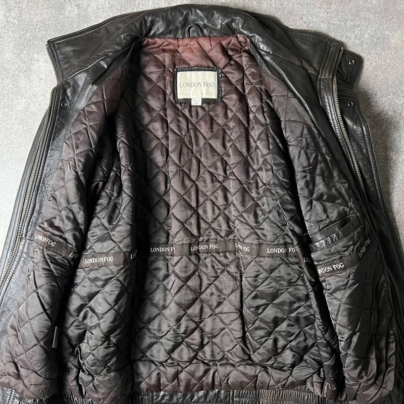 90s LONDON FOG 中綿入り 本革 レザー ジャケット M / 90年代 オールド