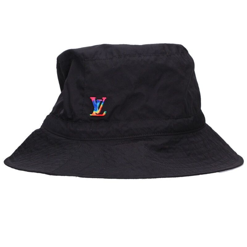 ルイヴィトン MP2552 レインボーLVロゴナイロンバケットハット メンズ