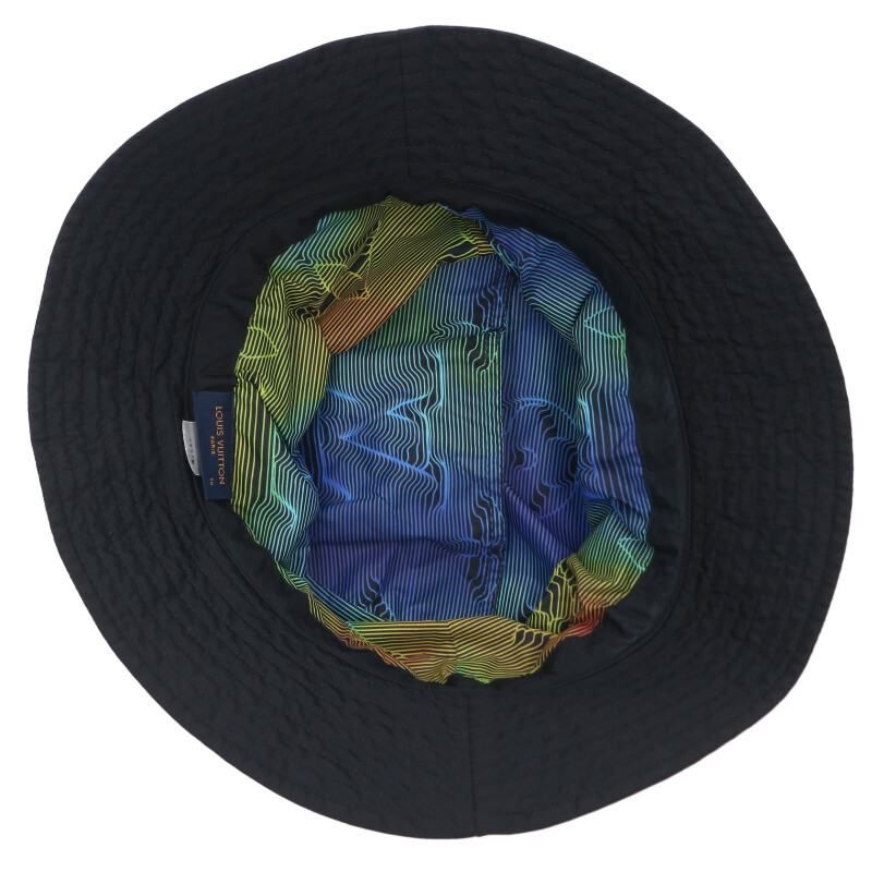 ルイヴィトン MP2552 レインボーLVロゴナイロンバケットハット メンズ