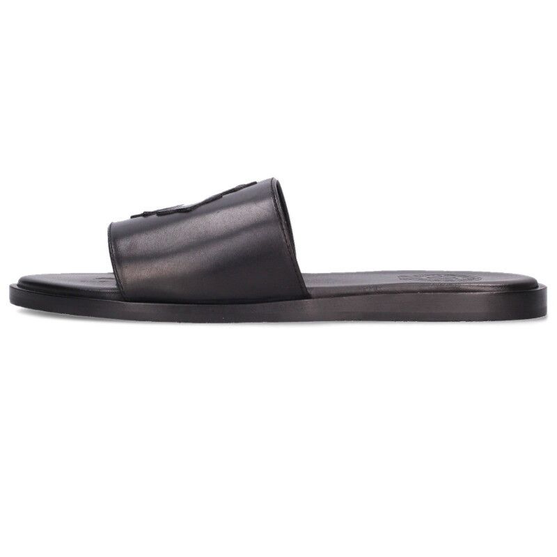 クロムハーツ CH SLIDE LEATHER CHプラスパッチレザーサンダル メンズ