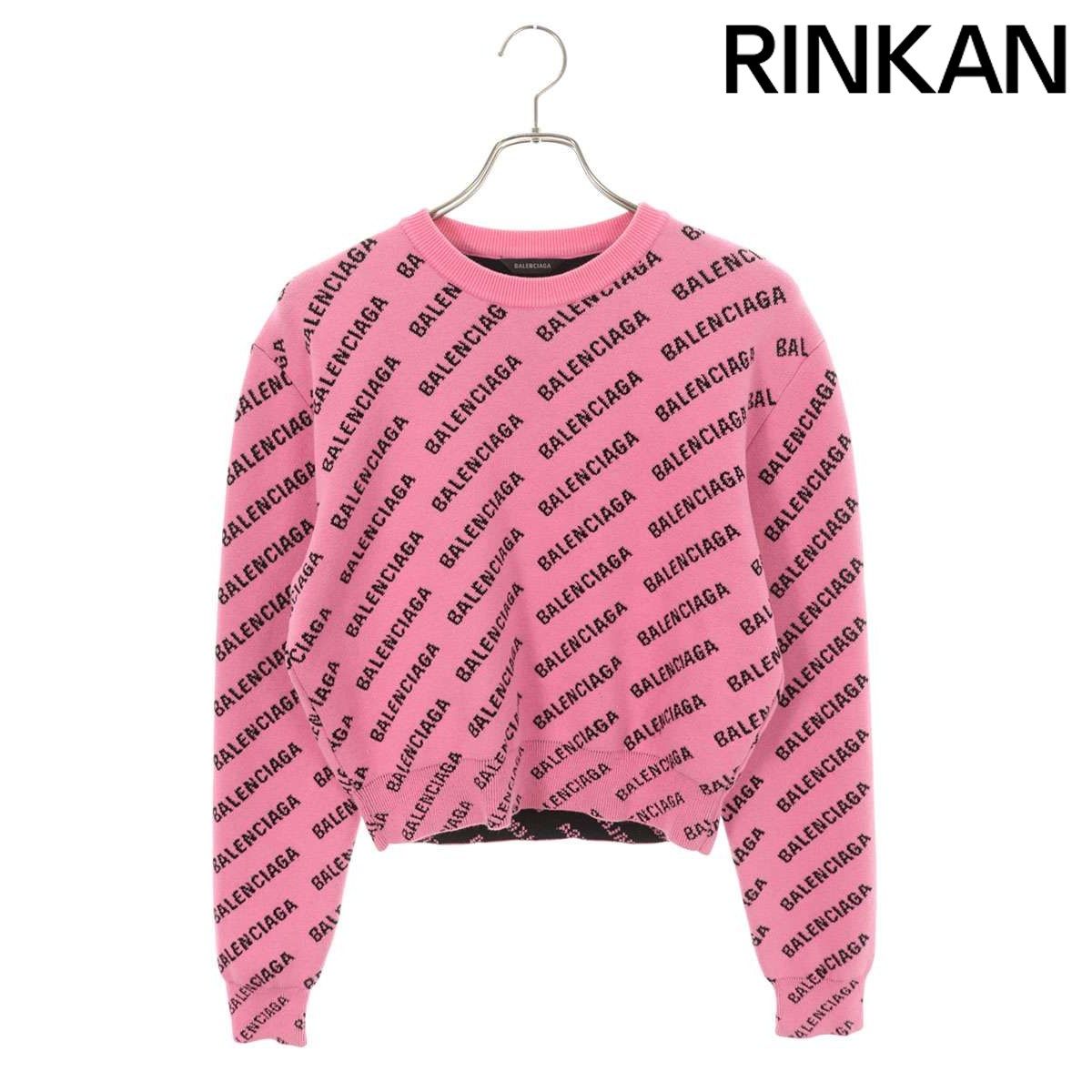 バレンシアガ 694255 T3233 オールオバーロゴクルーネックニット