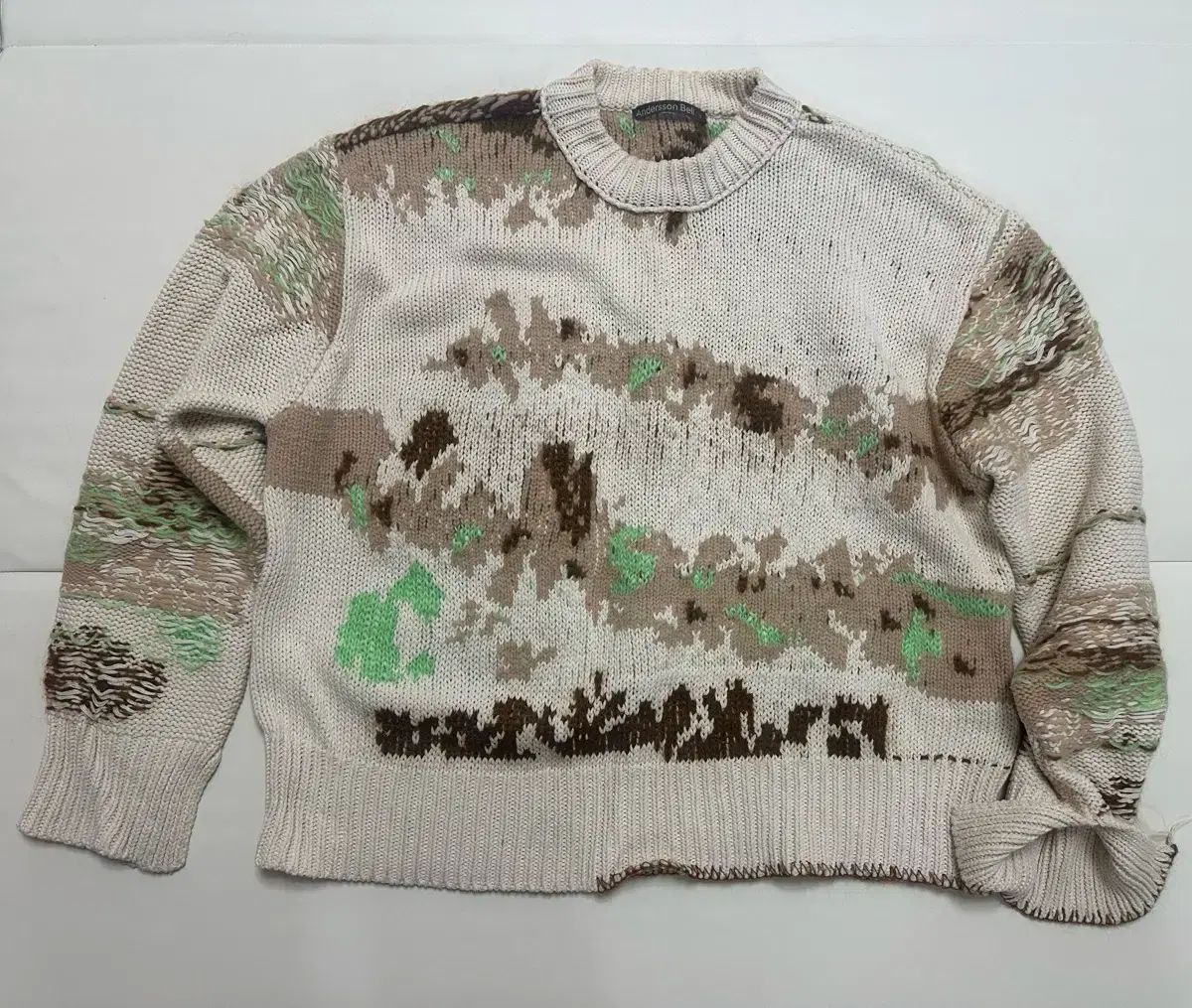 XL アンダースンベル デルラインインタルシア ニット カモフラージュ