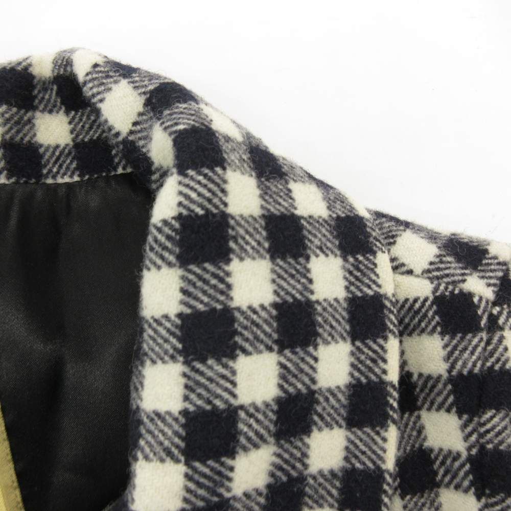 フェイ Fay ファイヤーマンジャケット ギンガムチェック S 紺 ネイビー