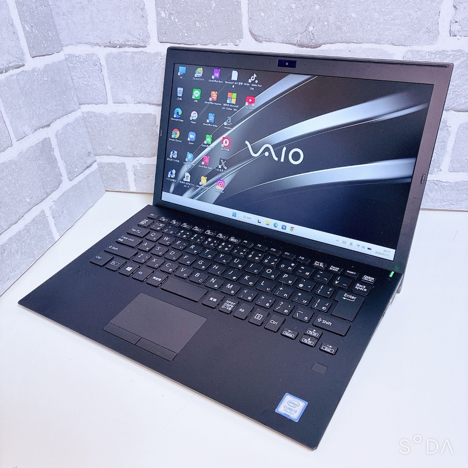軽量 薄型 Windows 11 VAIO LTE SSD 初期設定済 ACアダプタ付 ノートパソコン