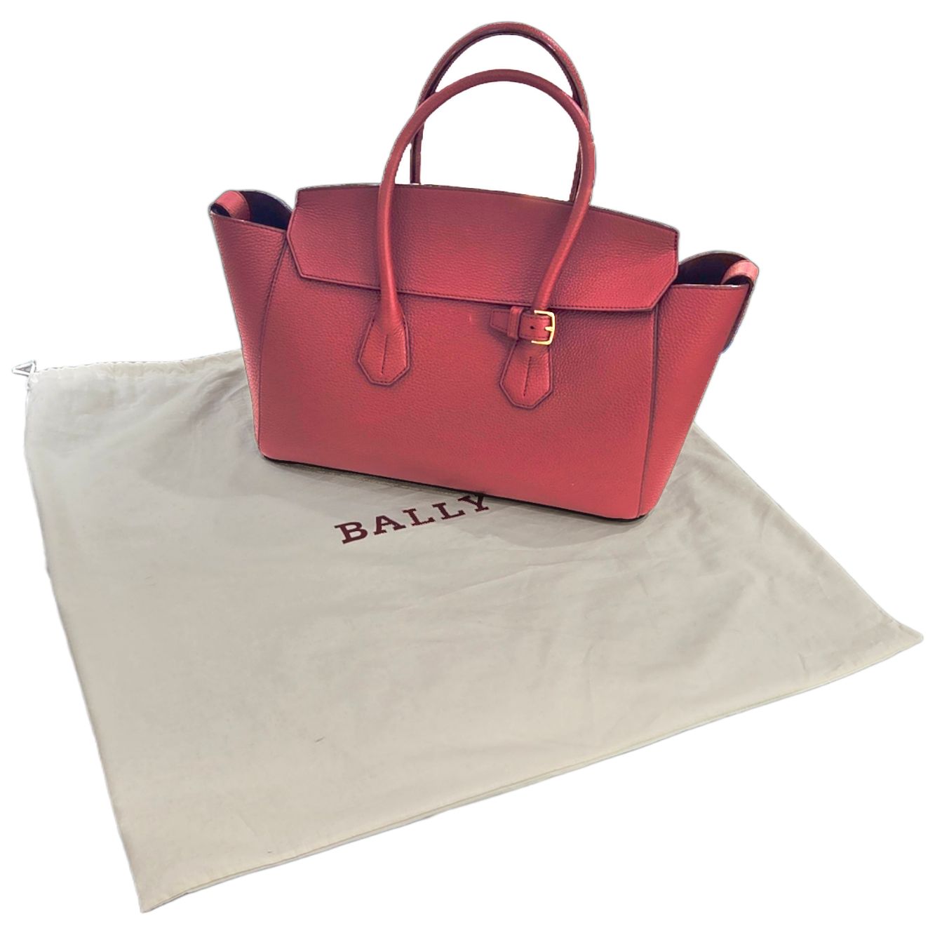 BALLY バリー SOMMET ソメミディアム MD ハンドバッグ レッド レザー