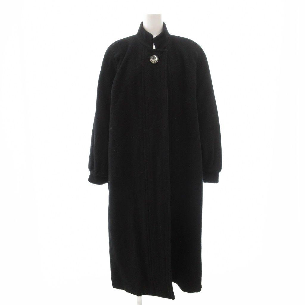伊太利屋　フリーサイズ　コート イタリヤ 伊太利屋 ロングコート ウール 11A2 黒 ブラック /UO □GY59