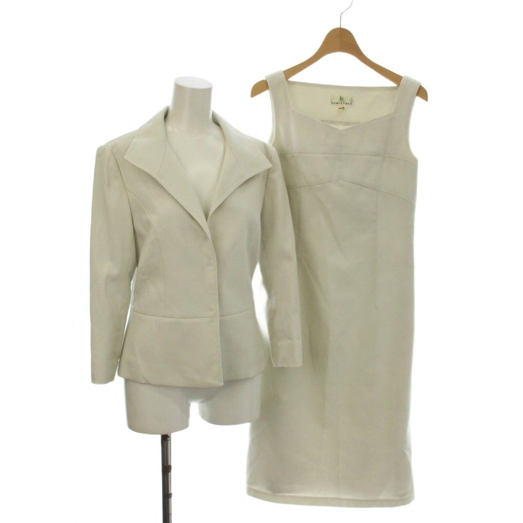 組曲 クミキョク KUMIKYOKU ジャケット ワンピース セットアップ 2 白