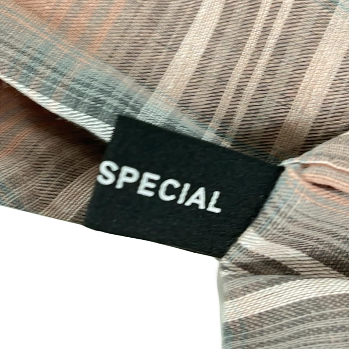 ベージュ×ダークグレー×マルチ チェック柄|リバーシブル