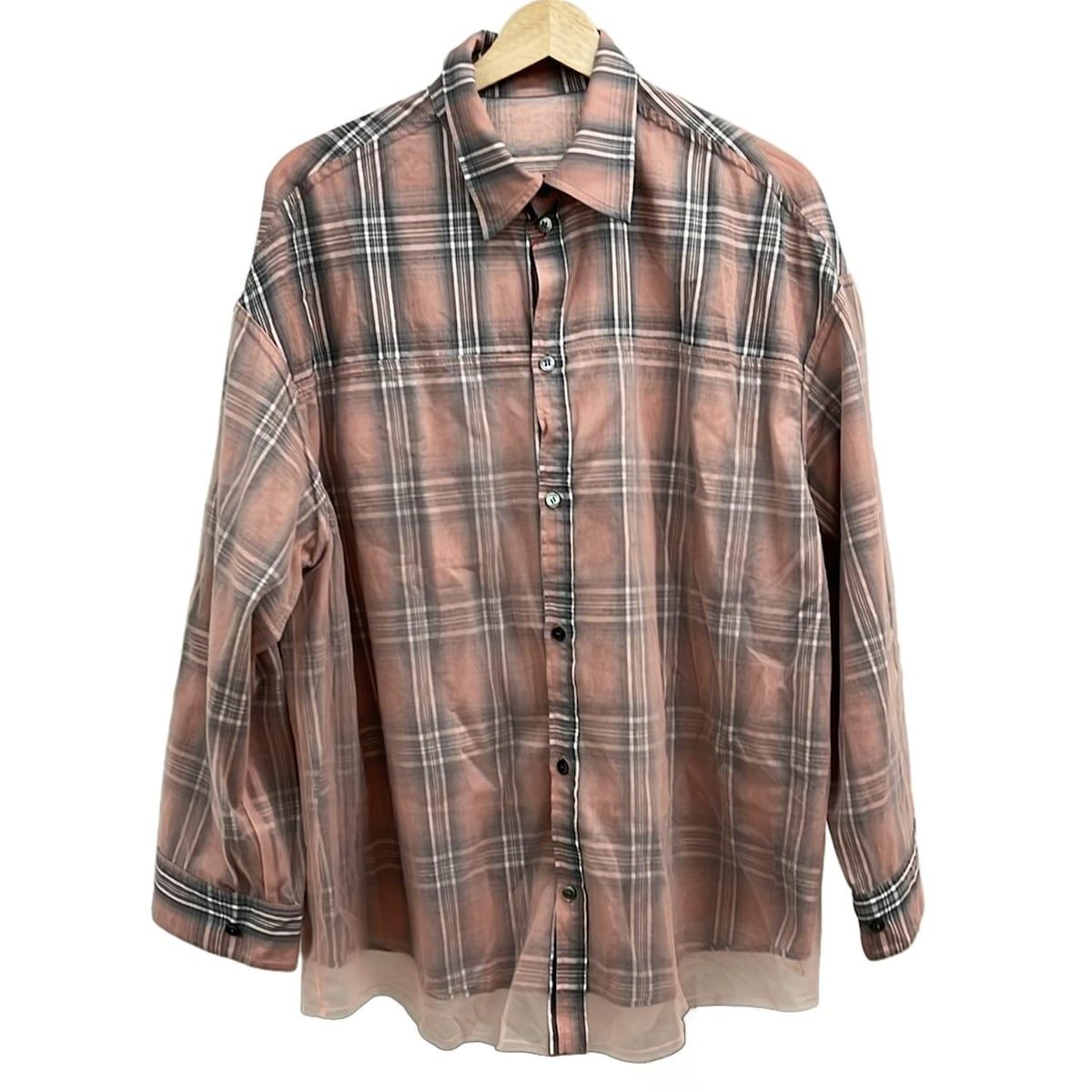 メゾンスペシャル 長袖シャツブラウス サイズFree F レディース - ベージュ×ダークグレー×マルチ チェック柄|リバーシブル