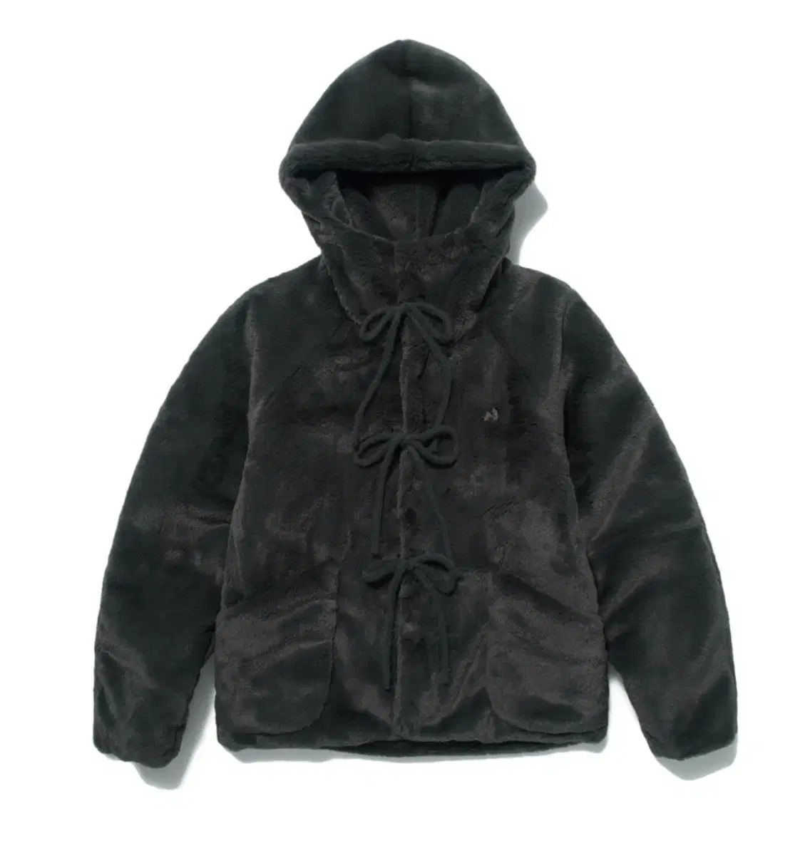 HUG YOUR SKIN テディ ファー コート ジャケット チャコール