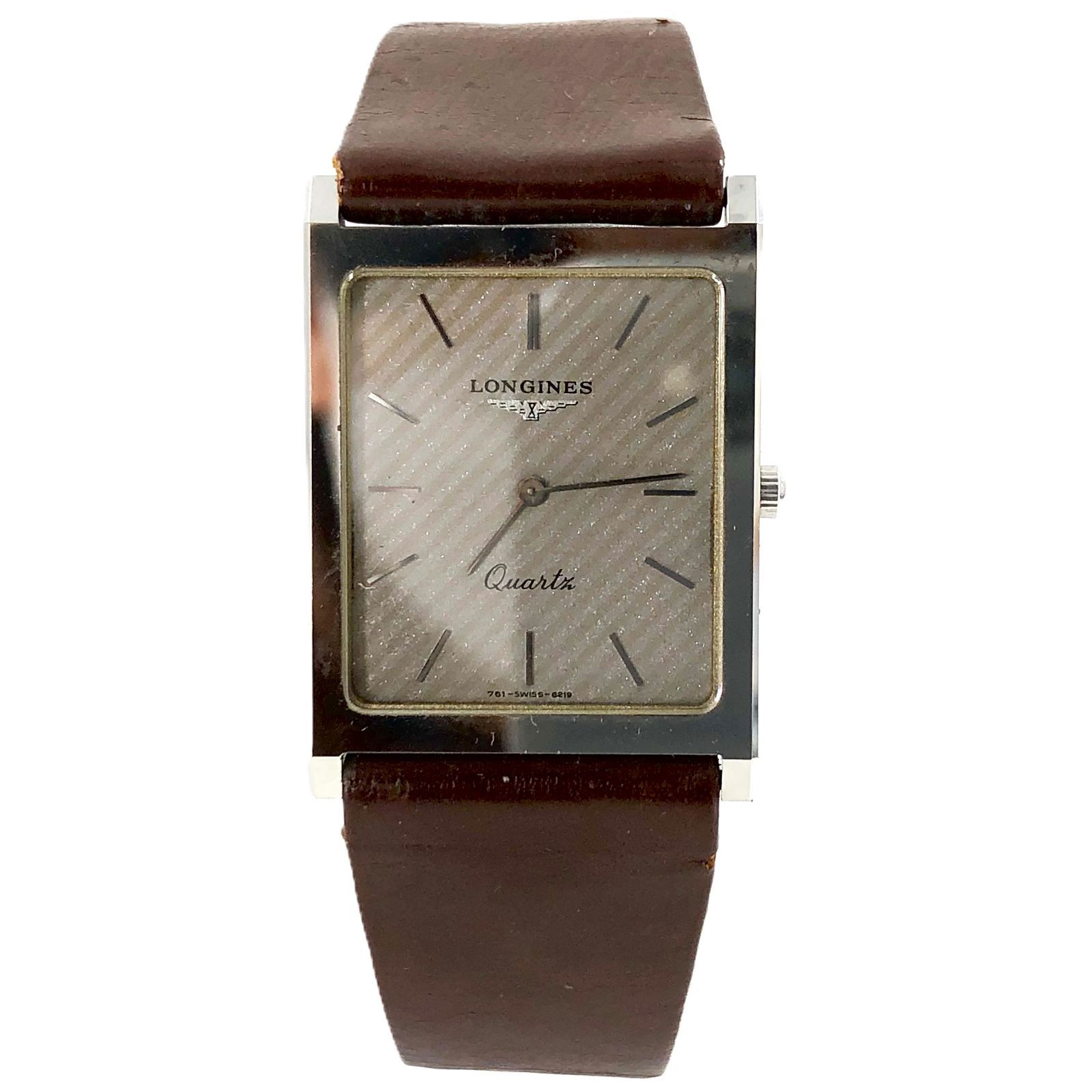 ロンジン QZ|レザー シルバー文字盤 レディース腕時計 PF-662