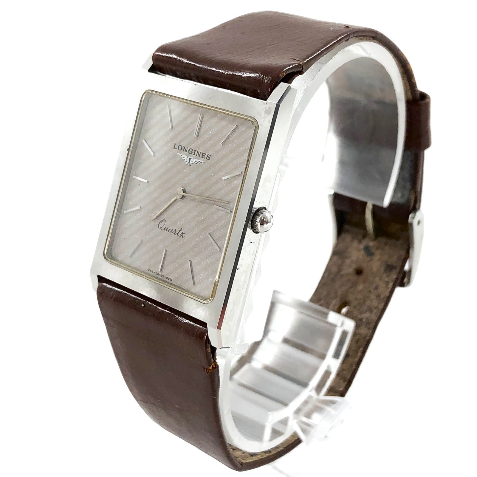 ロンジン QZ|レザー シルバー文字盤 レディース腕時計 PF-662