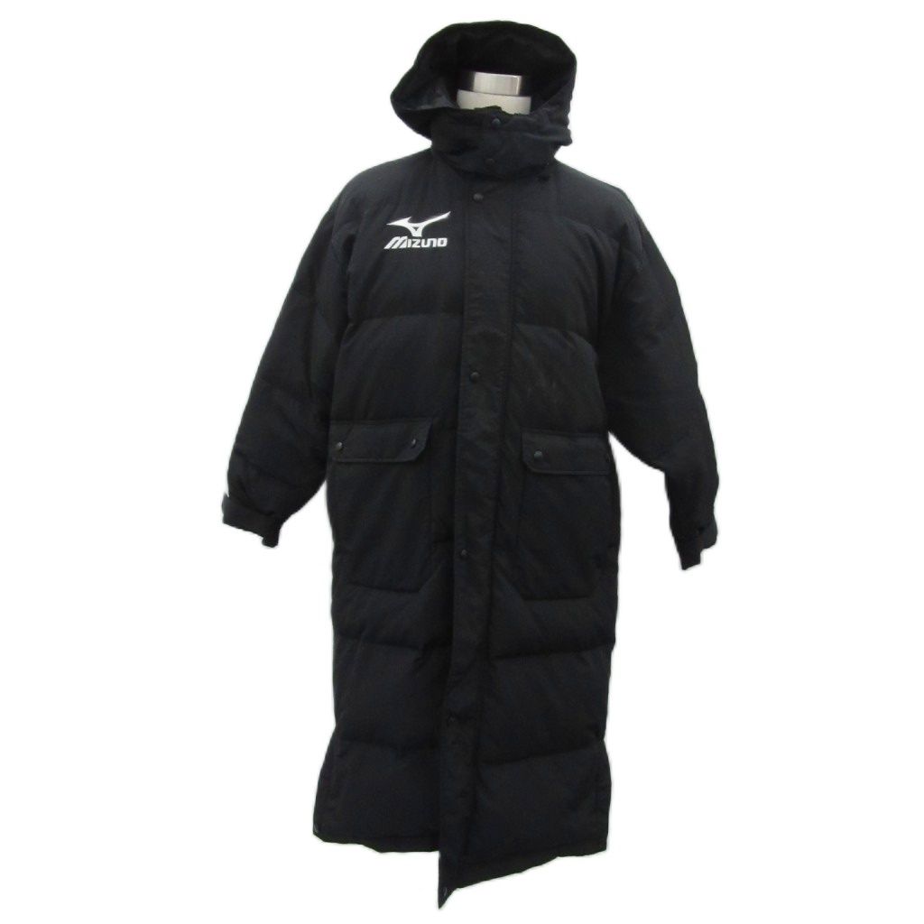 ミズノ MIZUNO ベンチコート ダウンコート O 黒 ブラック ロング丈