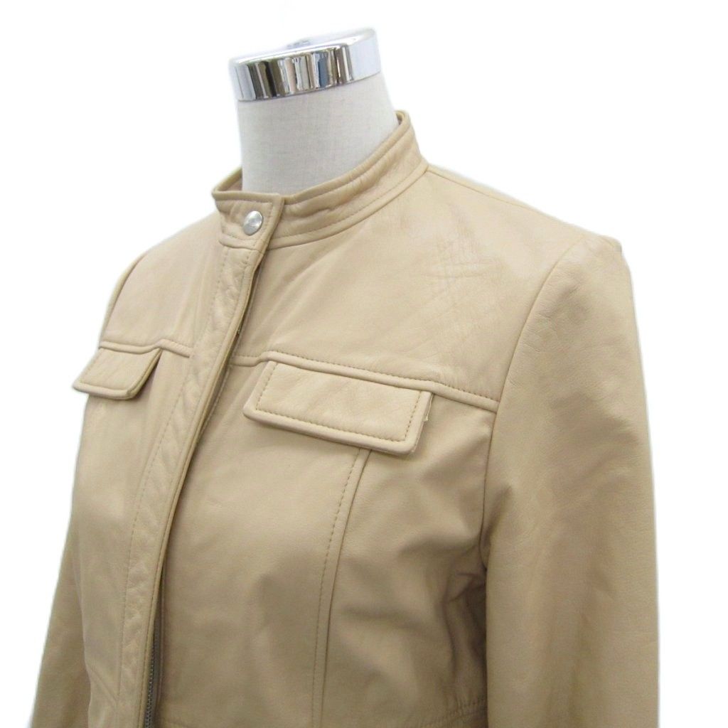 クレージュ courreges レザージャケット 革ジャン ミドル丈 9AR