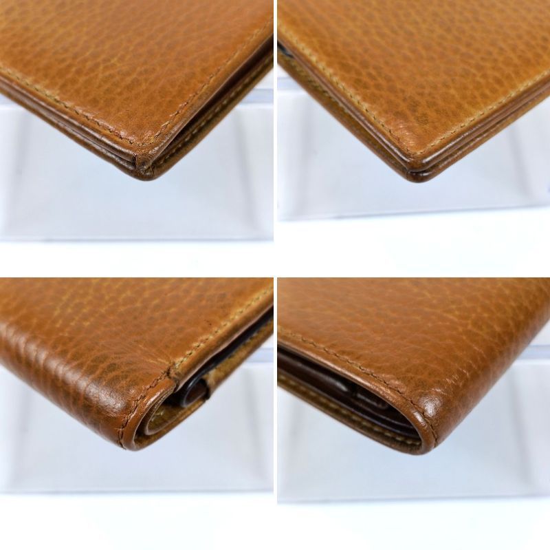 LOEWE ロエベ 二つ折り財布 アナグラム ロゴ ブラウン 茶 レザー