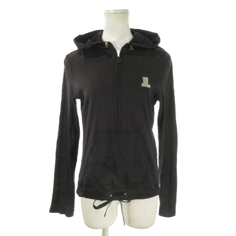 新品未使用✨ランバンスポール LANVIN SPORT パーカー✨ブラック ランバン スポール LANVIN SPORT パーカー 38 黒 ブラック フード付き