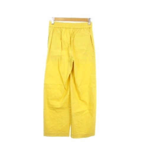 セオリー Theory パンツ 麻 リネン XXO 黄 イエロー ストレッチ フル