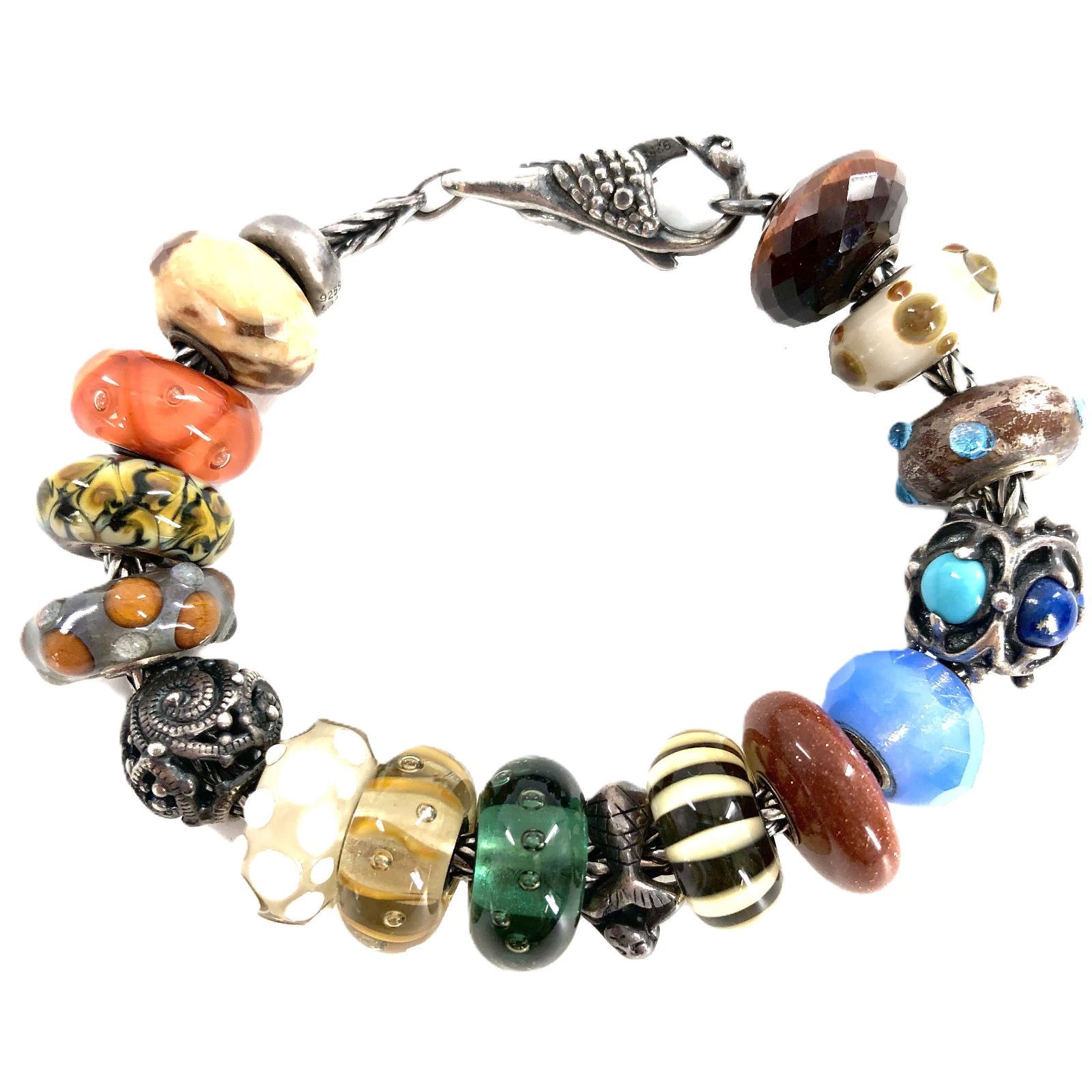 Trollbeads トロールビーズ ブレスレット レディース ストーン 刻印 925 S 3点セット PF-651