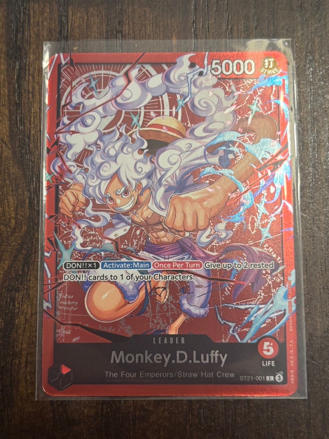 ワンピースカード 赤 ルフィ 英語版 イラスト違い リーダーパラレル