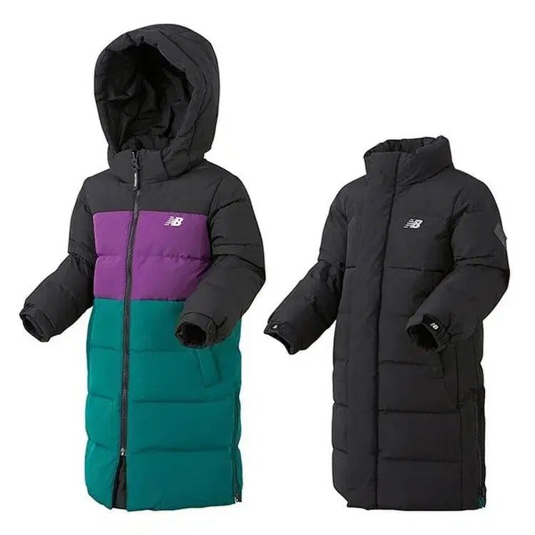 ニュー ンス キッズ カラー スイッチ リバーシブル グースダウン ロング ダウン 119