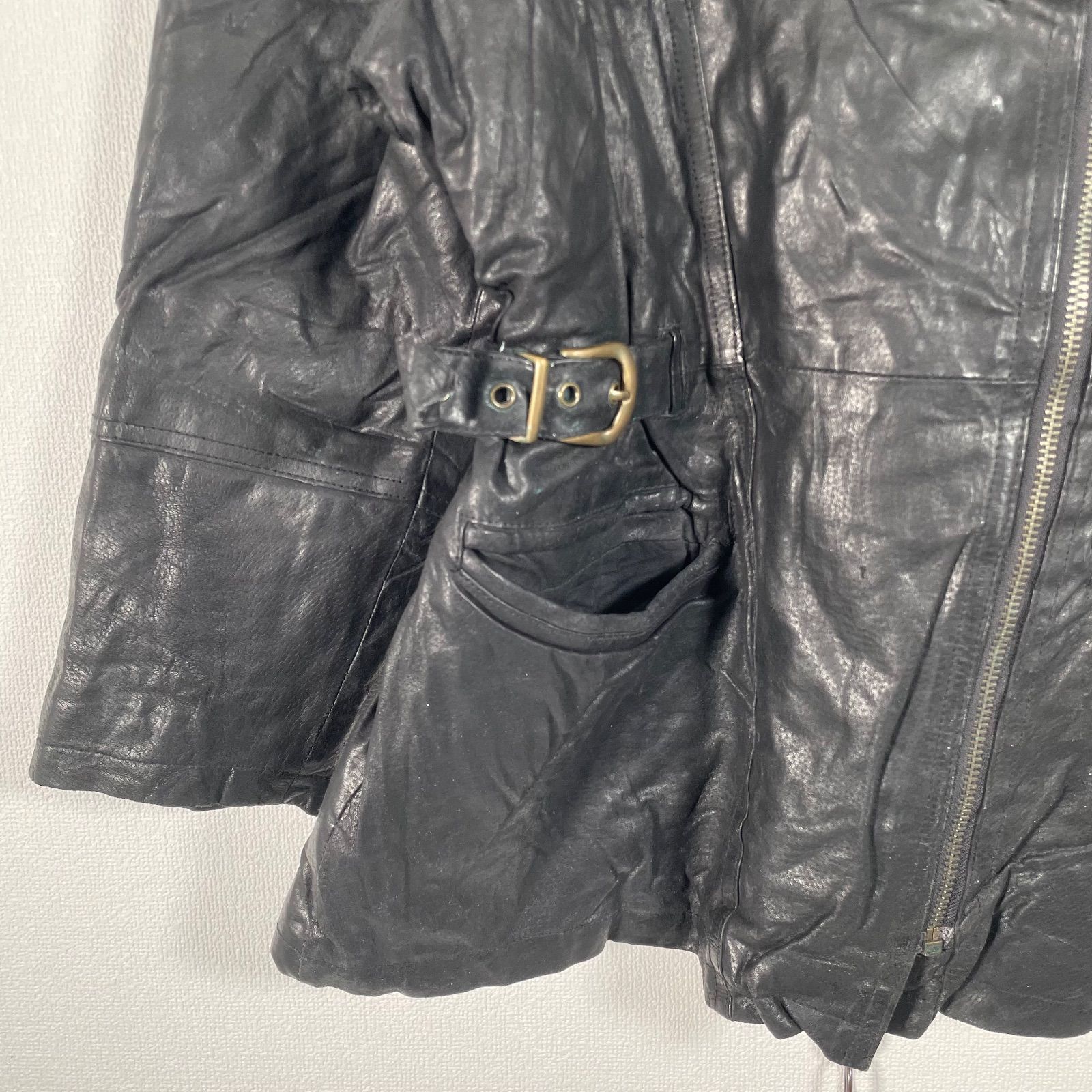 80s Euro Vintage genuine leather saki leather レザージャケット