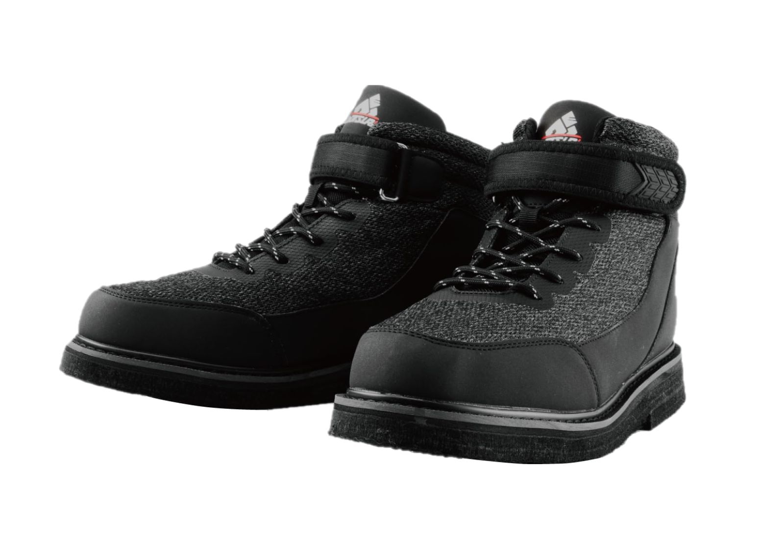 GOTSURI フェルトスパイクシューズ ハイカット 幅広フェルトスパイク底 ブラック杢 ハイグリップ