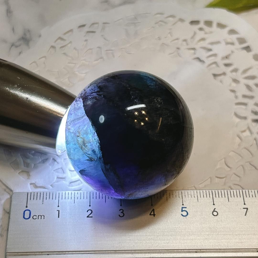 E17559】フローライト球 40㎜ グリーン 蛍石 スフィア＊Fluorite